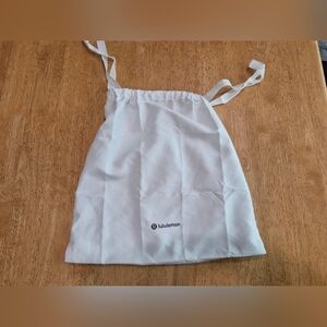 Lululemon White Drawstring Dust Bag